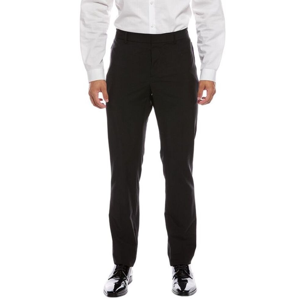 Valentino Mens  Wool & Mohair-Blend Pant, Black